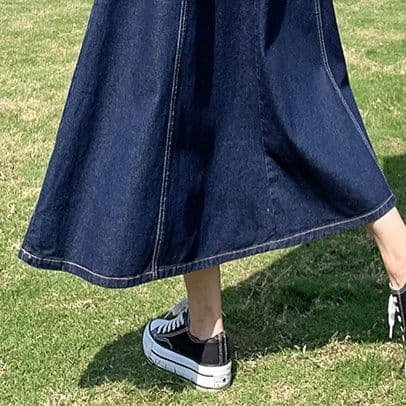 なめらかシルエット マーメイドデニムスカート