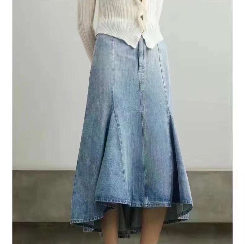 デニムスカート 上品マーメイドスカート