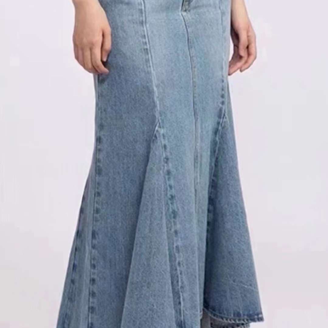 デニムスカート 上品マーメイドスカート