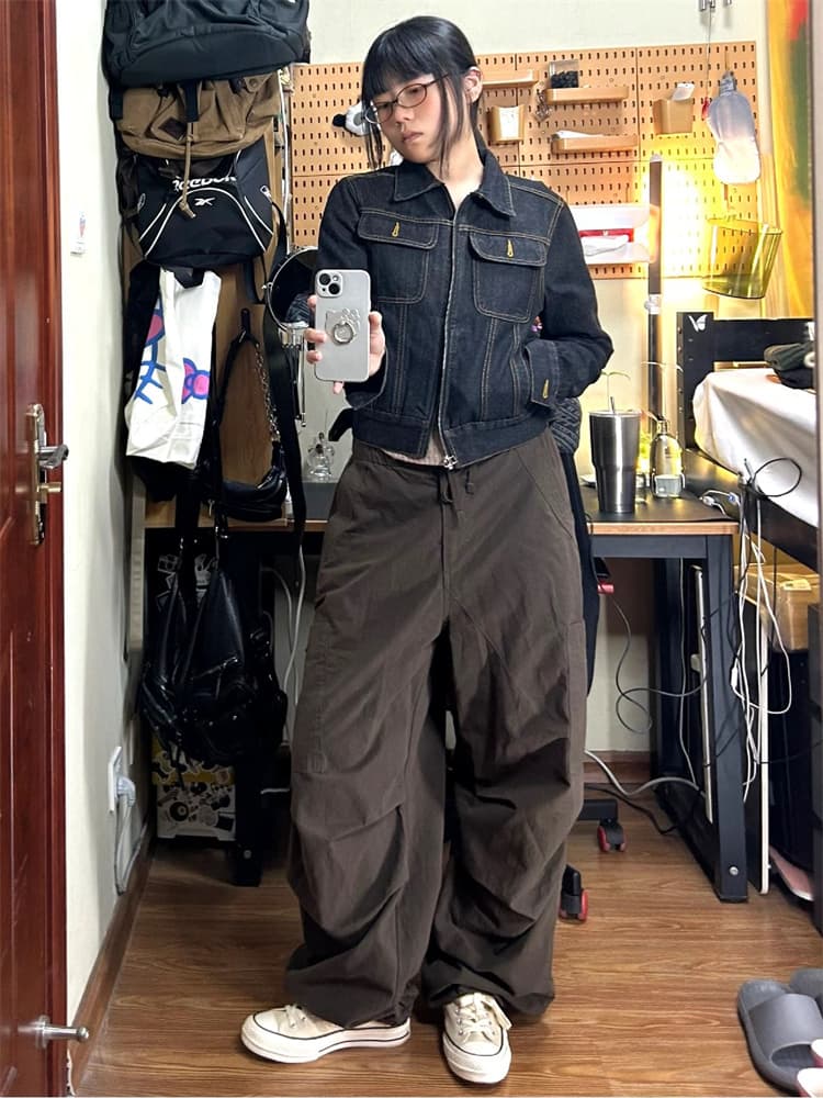 カジュアルスタイル モダンストリートデニムジャケット