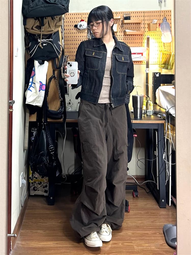 カジュアルスタイル モダンストリートデニムジャケット