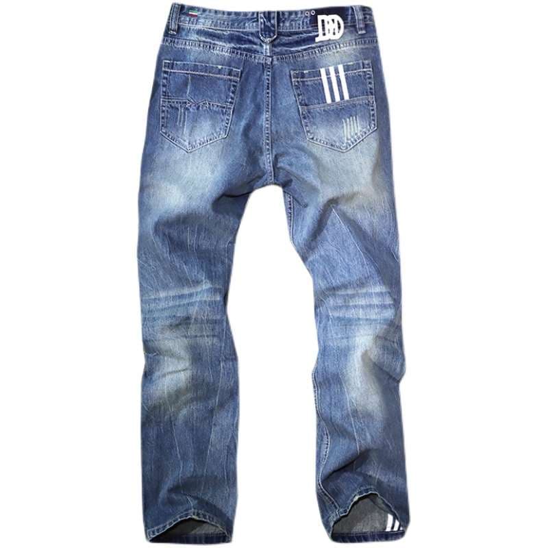 ストリート風ダメージ加工デニムパンツ