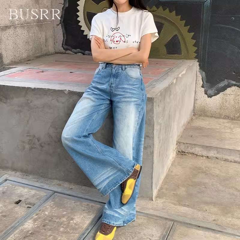 ストリートスタイル ワイドレッグ・リラックスデニム