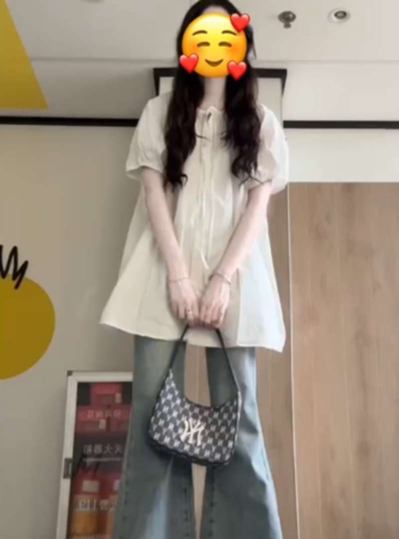 ストリートスタイル ゆったりワイドフレアデニムジーンズ